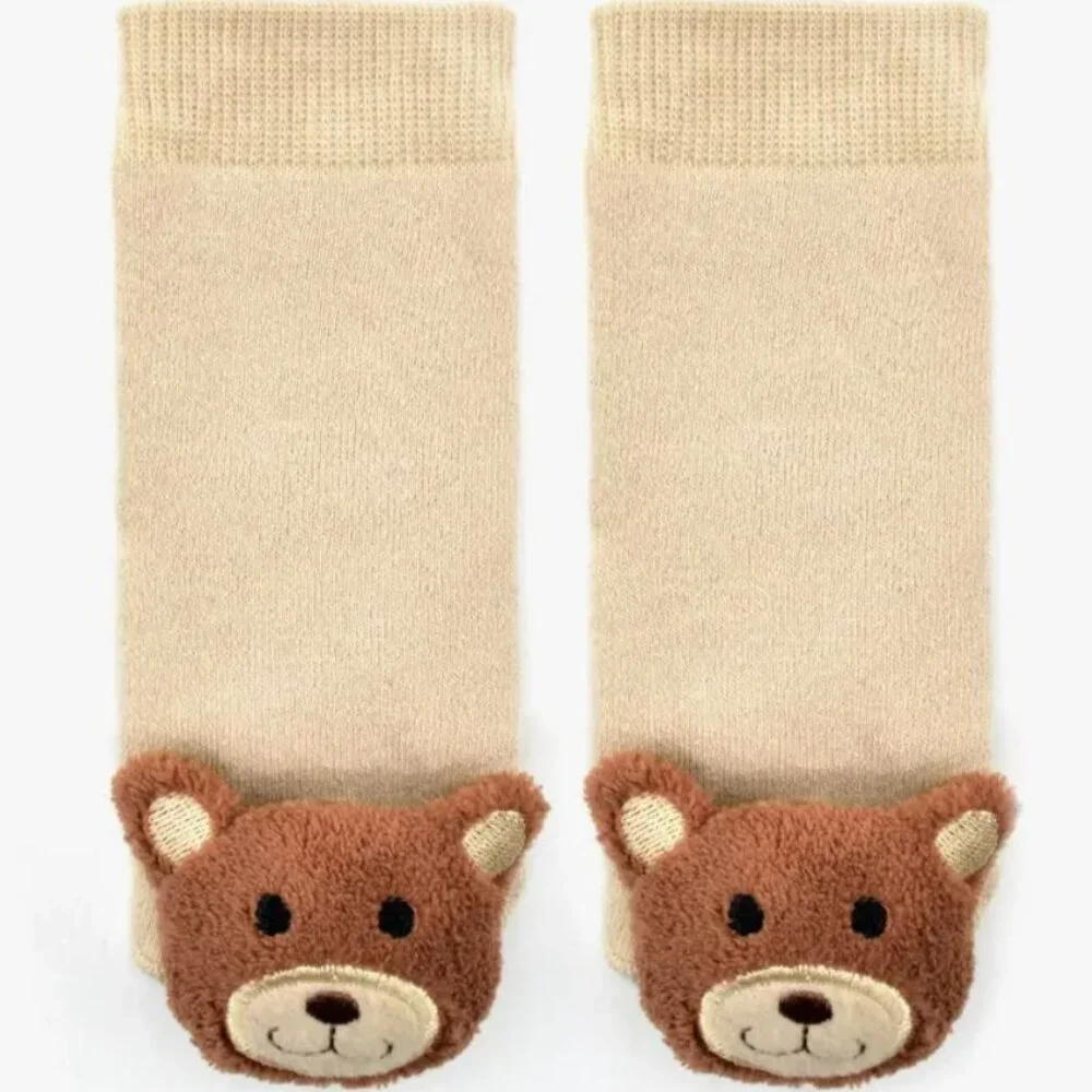 Teddy Bear Rattle Socks New